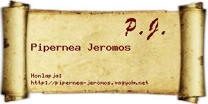 Pipernea Jeromos névjegykártya